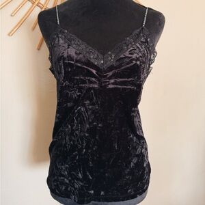 Carol Rose Black Velvet Camisole